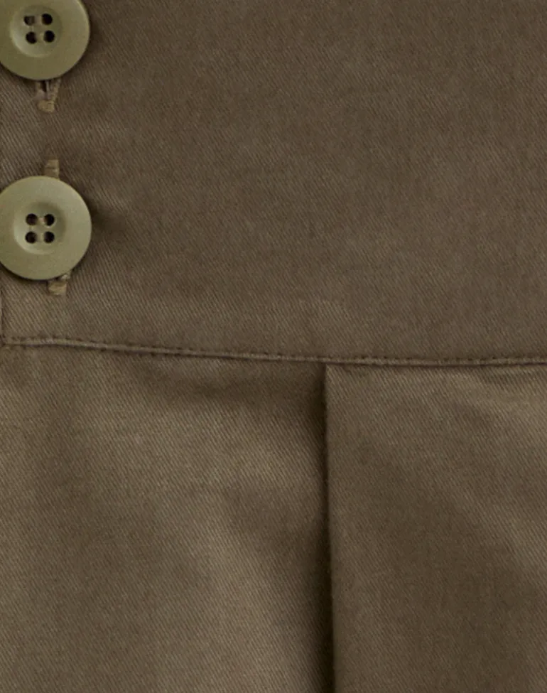Sixty Skirt in Cotton Light Twill Khaki