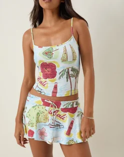 Solay Cami Top in Bali Blue