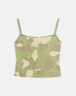 Solay Cami Top in Blurry Camo Khaki