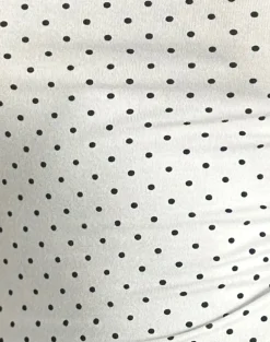 Solay Cami Top in White with Black Micro Polka Print