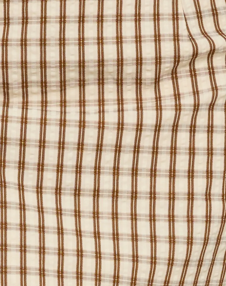 Solla Mini Skirt in Brown Check