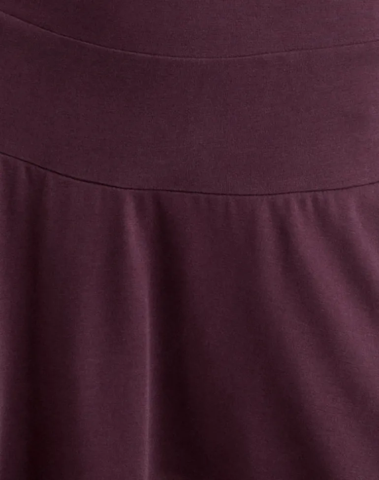 Somiah Bardot Mini Dress in Cupro Deep Purple
