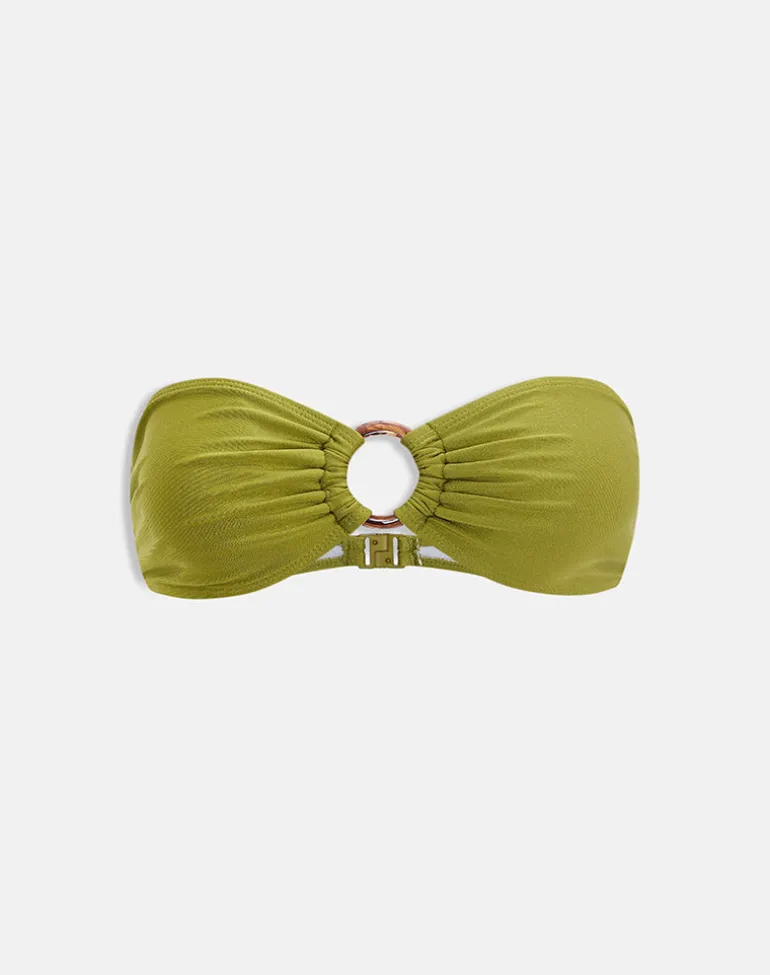 Sorawa Bikini Top in Olive Shine