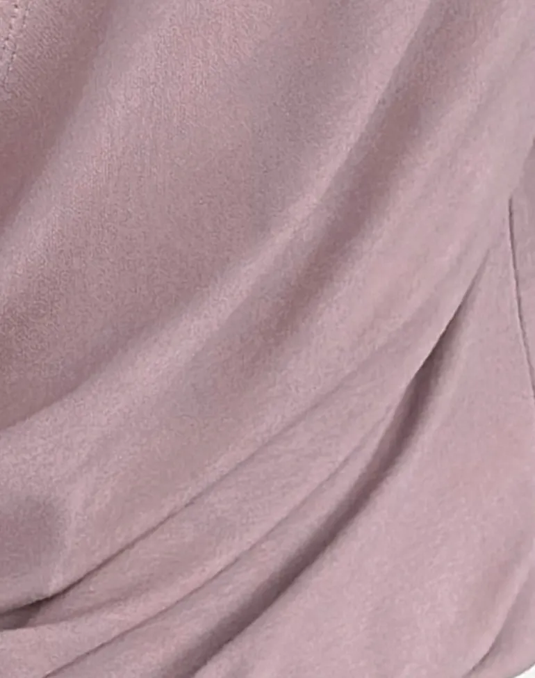 Sore Long Sleeve Cowl Top in Jersey Dusty Mauve