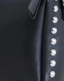 Studded Shoulder Bag in Black
