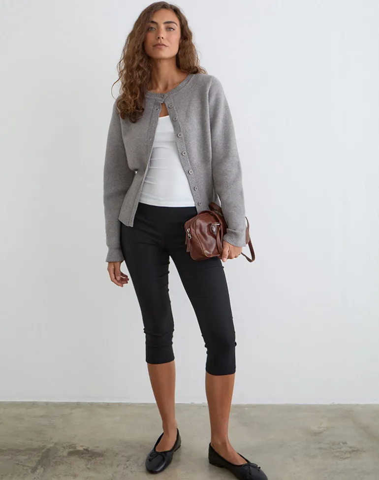 Subra Long Sleeve Cardigan in Grey