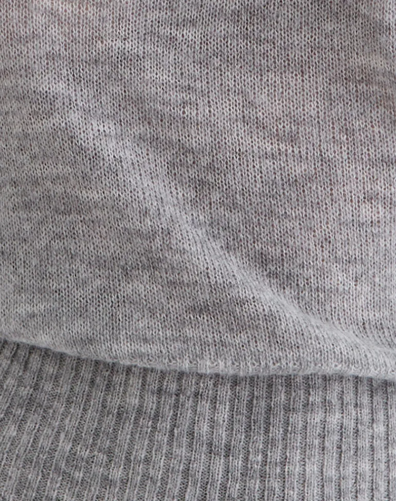 Suena Asymmetric Jumper in Grey