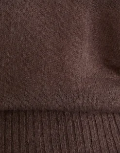 Suena Asymmetric Jumper in Knit Dark Chocolate