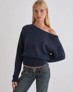 Suena Asymmetric Jumper in Navy