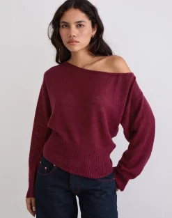 Suena Asymmetric Jumper in Wine