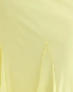 Suhuira Midi Skirt in Mesh Yellow
