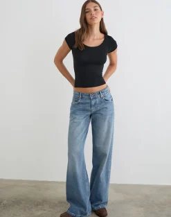 Sumala Tee in Thick Rib Black