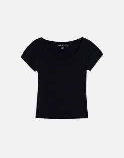 Sumala Tee in Thick Rib Black