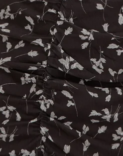 Sumiko Mini Dress in Flower Chiffon Brown