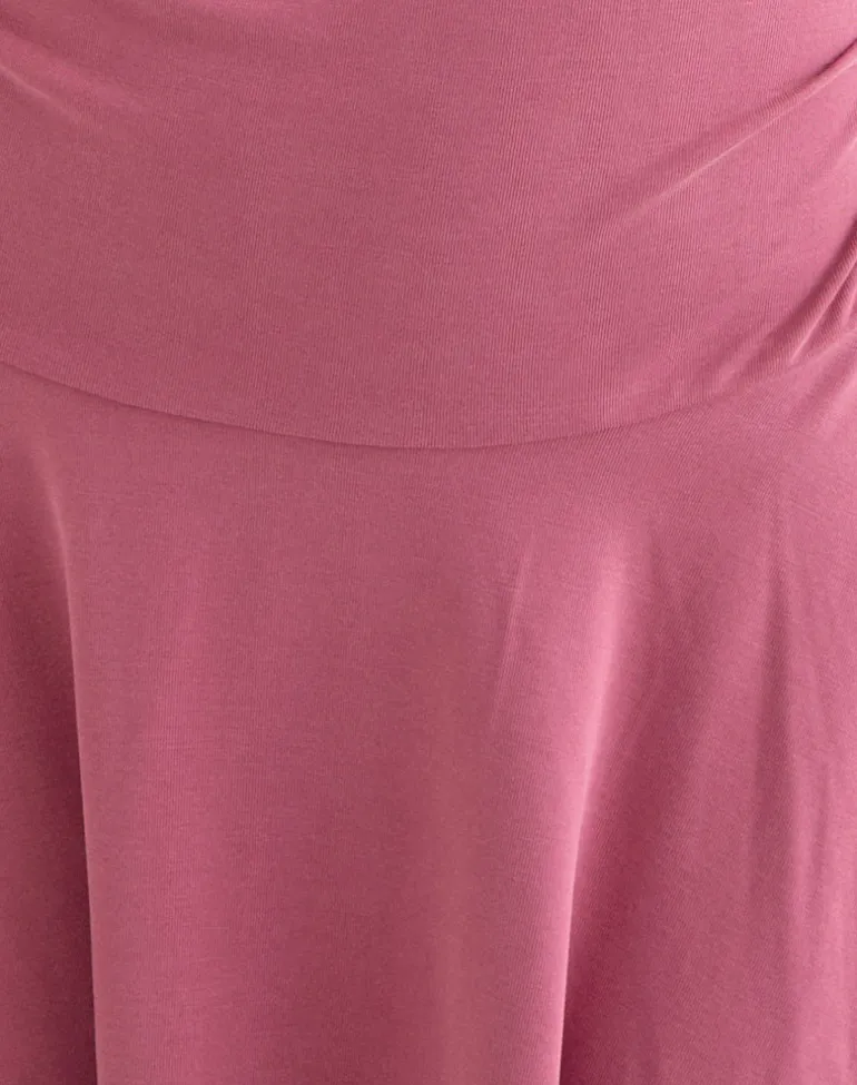 Sunmi Mini Dress in Cupro Raspberry