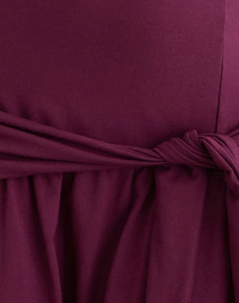 Supriati Mini Dress in Rayon Jersey Deep Purple