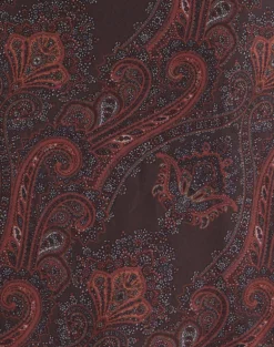 Suriela Midi Skirt in Chiffon Royal Paisley Burgundy