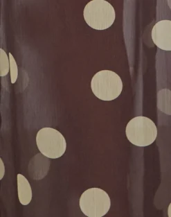 Surina Maxi Skirt in Brown with Irregular Polka Yellow