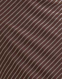 Surina Maxi Skirt in Diagonal Striped Flock Brown and Cream
