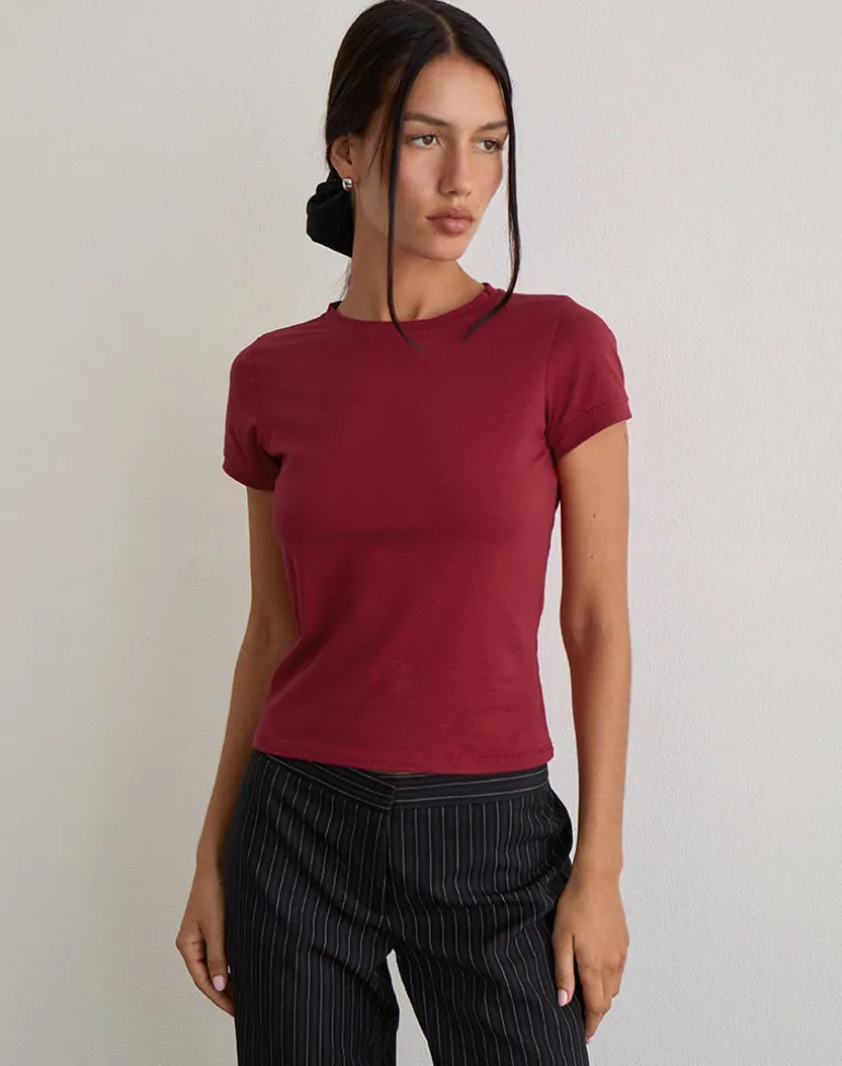 Sutin Tee in Adrenaline Red