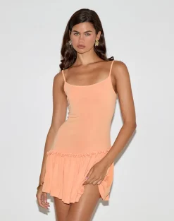 Suvi Cami Mini Dress in Coral