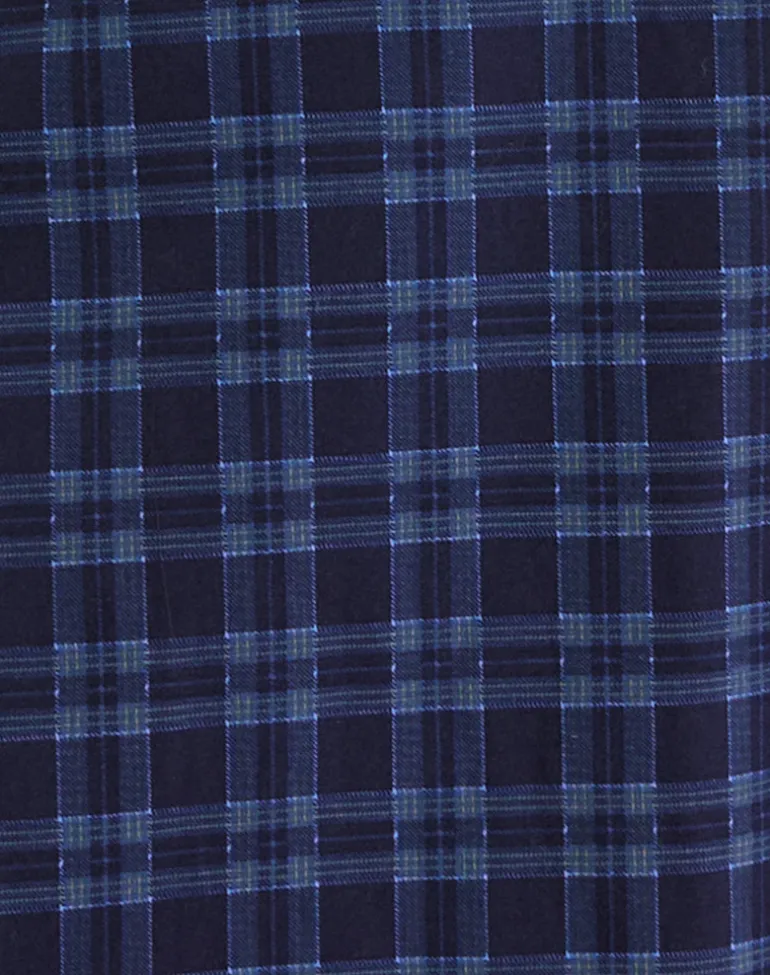 Takika Midi Skirt in Midnight Blue Check