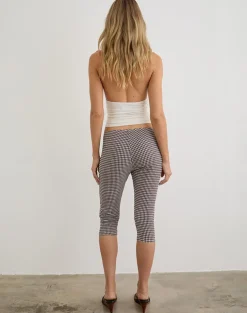 Tako Capri in Seersucker Gingham Brown