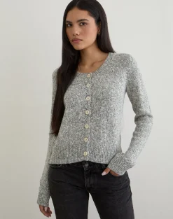 Talira Cardigan in Knit Dark Grey Marl