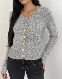 Talira Cardigan in Knit Dark Grey Marl