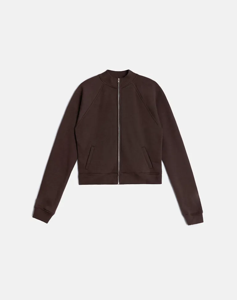 Tamayo Zip Turtleneck Jumper in Bitter Chocolate