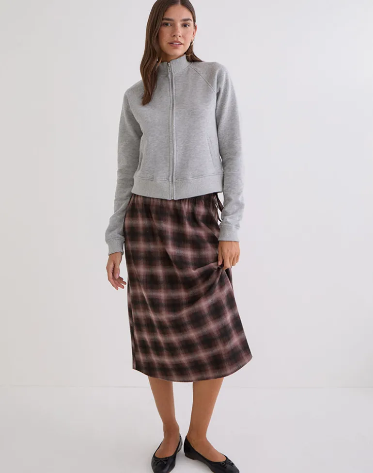 Tamayo Zip Turtleneck Jumper in Grey Marl