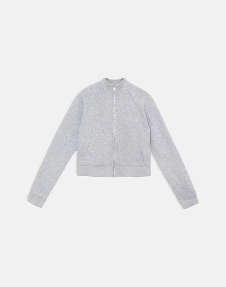 Tamayo Zip Turtleneck Jumper in Grey Marl