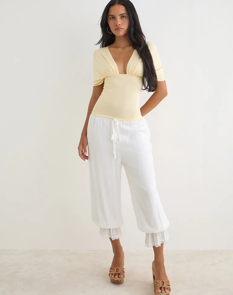 Tex Tie Back Top in Lemon