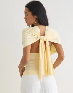 Tex Tie Back Top in Lemon