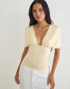 Tex Tie Back Top in Lemon