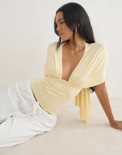 Tex Tie Back Top in Lemon