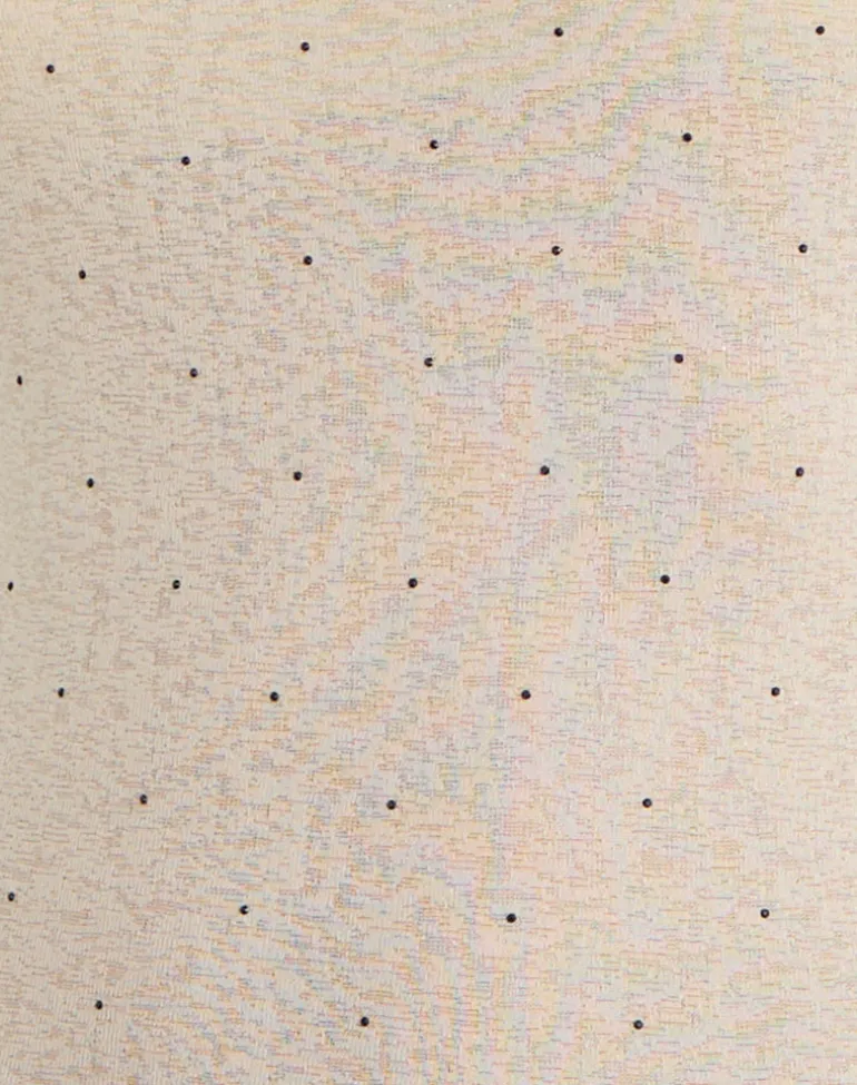 Tineko Long Sleeve Top in Polka Textured Jersey Beige