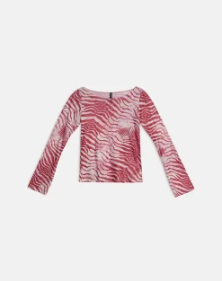 Tineko Long Sleeve Top in Wild Animal Red