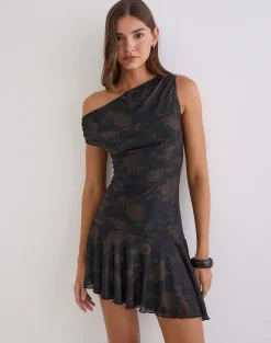 Tohari Mini Dress in Dynamic Rose