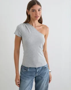 Tokiki One Shoulder Top in Jersey Misty