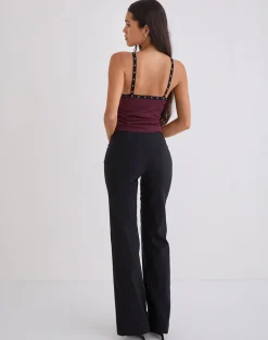 Tolani Cami Top in Heavy Mesh Wine