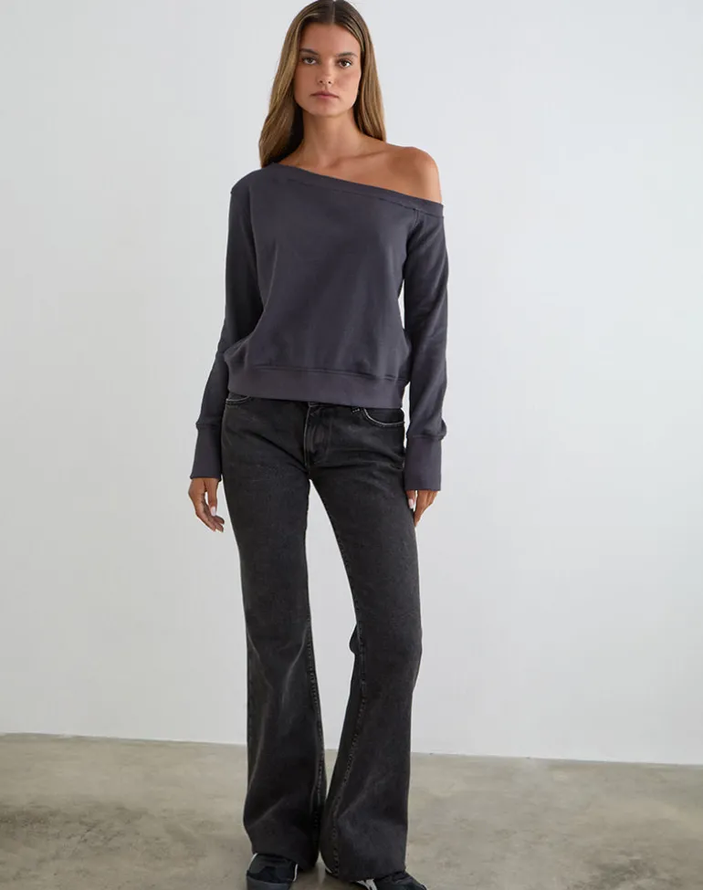 Toria Sweatshirt in Blackened Pearl