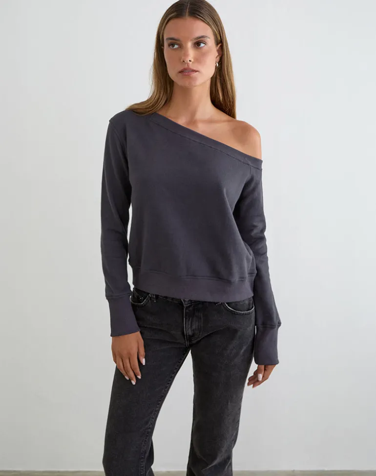 Toria Sweatshirt in Blackened Pearl