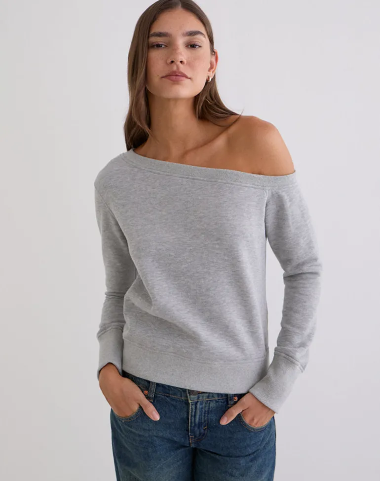 Toria Sweatshirt in Grey Marl