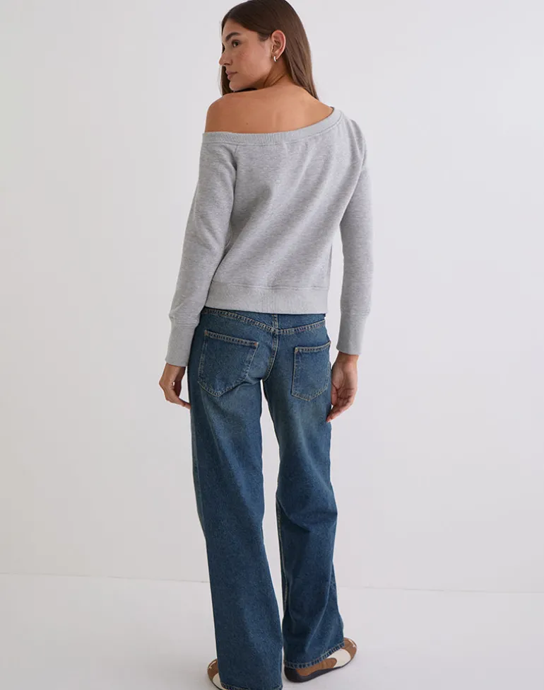 Toria Sweatshirt in Grey Marl