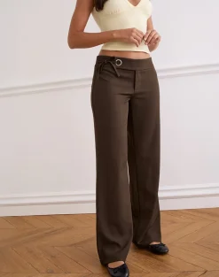 Tova Tie Tailoring Trousers in Chocolate