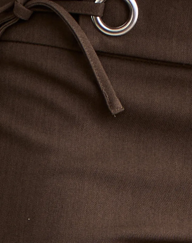 Tova Tie Tailoring Trousers in Chocolate