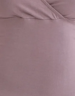 Trudis Wrap Top in Jersey Dusty Mauve