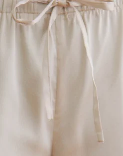 Tunelia Capri Trouser in Satin Champagne