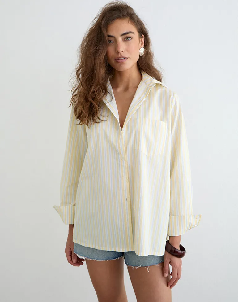 Turner Shirt in Candy Stripe Yellow
